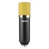 Vonyx CMS400B Studio Condenser Microphone Black/Gold with Stand & Pop Filter