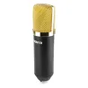 Vonyx CMS400B Studio Condenser Microphone Black/Gold with Stand & Pop Filter