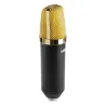 Vonyx CMS400B Studio Condenser Microphone Black/Gold with Stand & Pop Filter