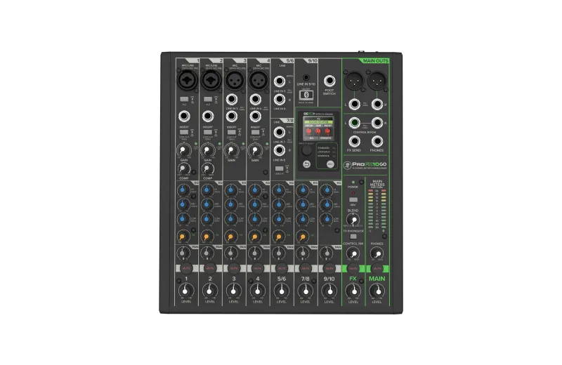 Mackie ProFX10GO Αναλογική Κονσόλα Ήχου με μπαταρία