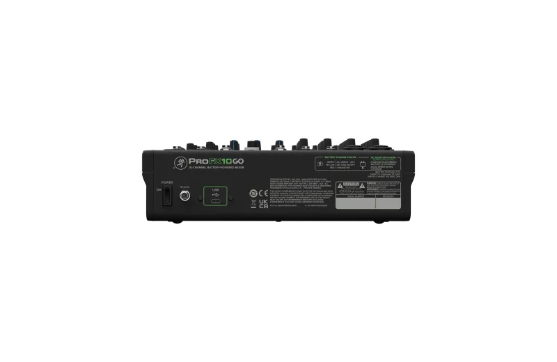 Mackie ProFX10GO Αναλογική Κονσόλα Ήχου με μπαταρία