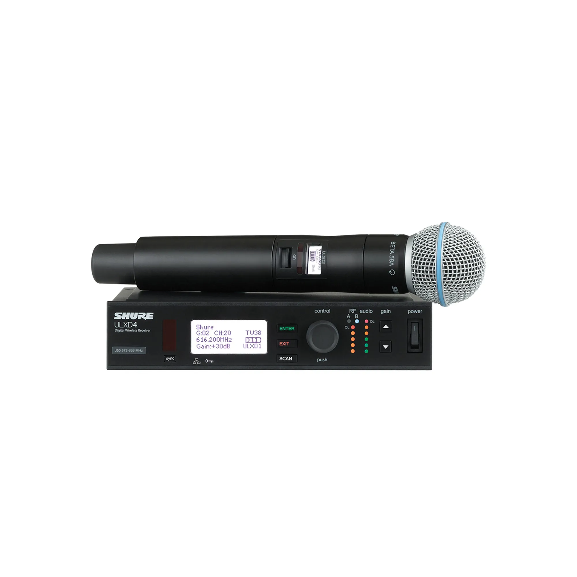 Shure ULXD24/B58 Digital Handheld Transmitter with Beta 58A Capsule