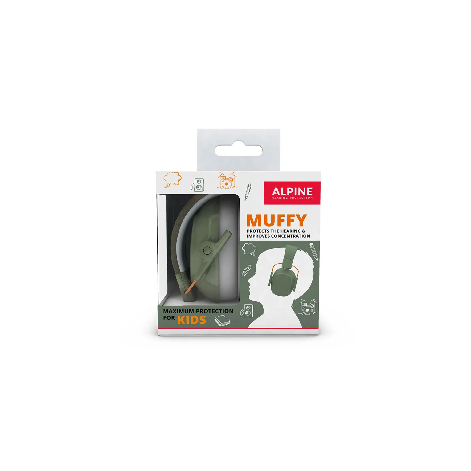 Alpine Muffy 2.0 Kids Earmuffs - Green