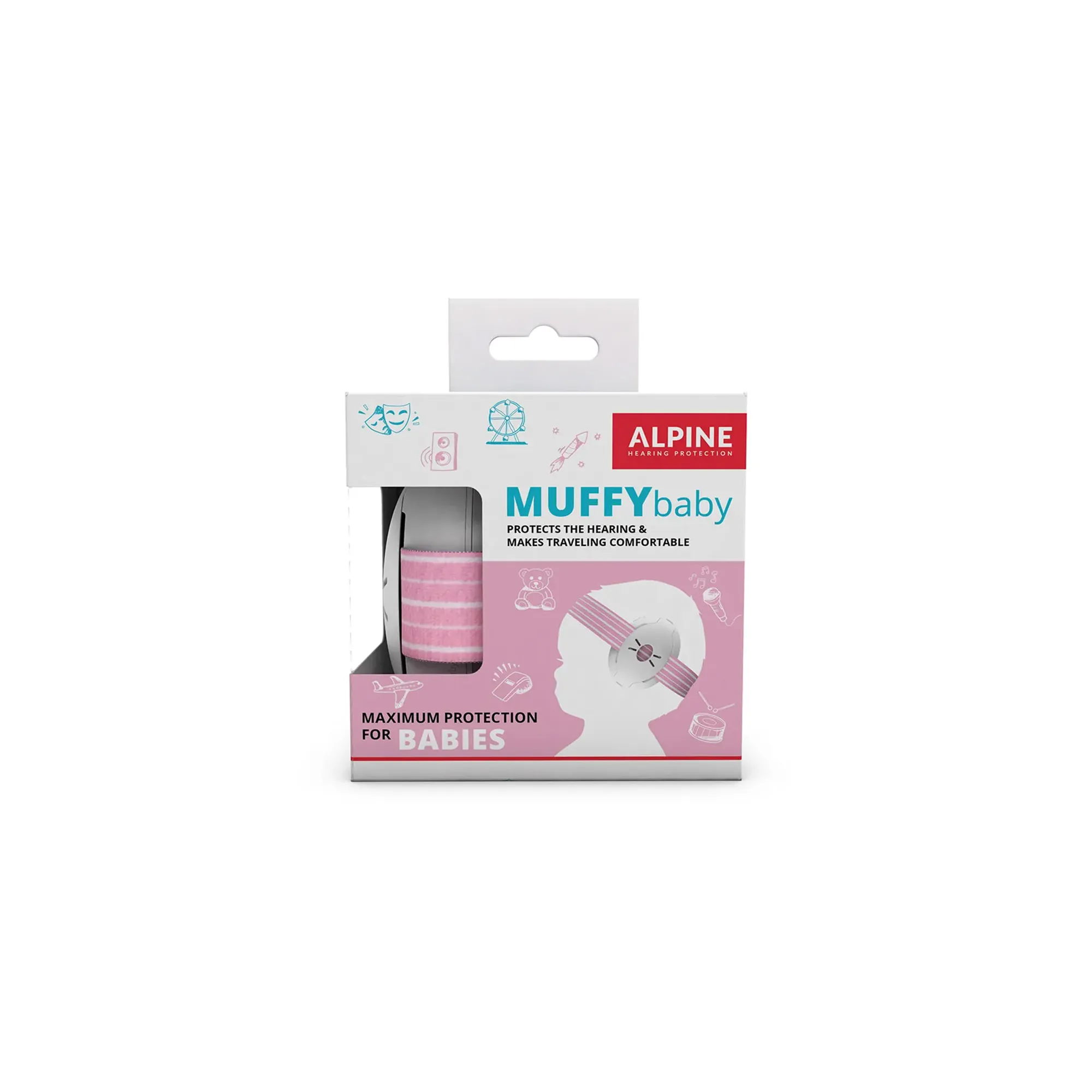 Alpine Muffy Baby Childrens Earmuffs - Pink