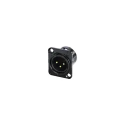Rean RC3MDL-B Βύσμα σασί DTYPE 3-pin XLR Αρσενικό - Χρώμα Μαύρο
