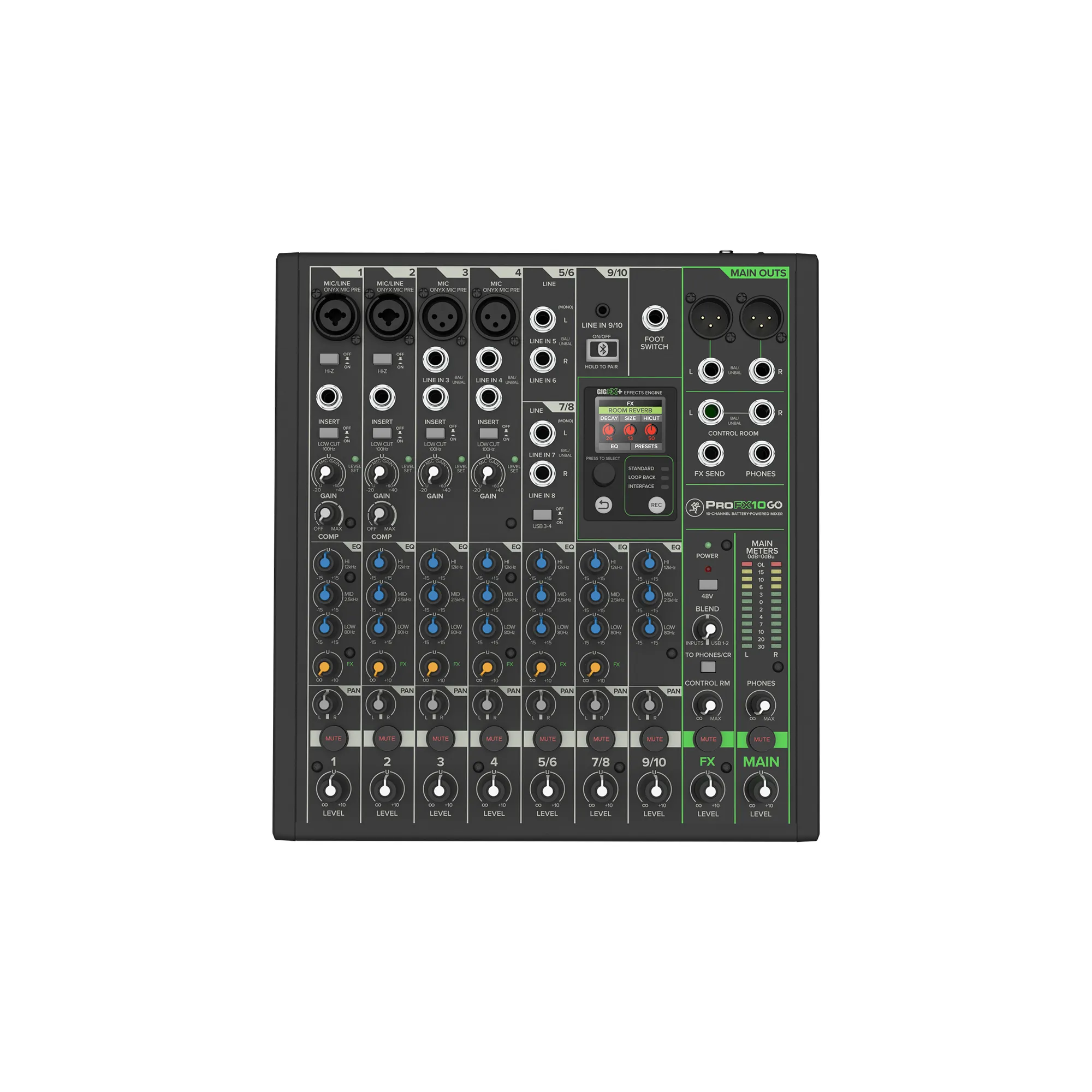 Mackie ProFX10GO Analog Mixers with enhanced Fx