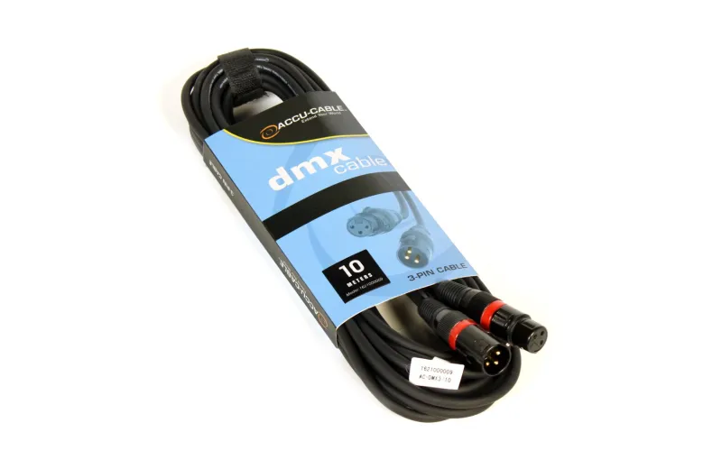 Accu Cable AC-DMX3/10 3 p. XLRm/3 p. XLRf 10m DMX