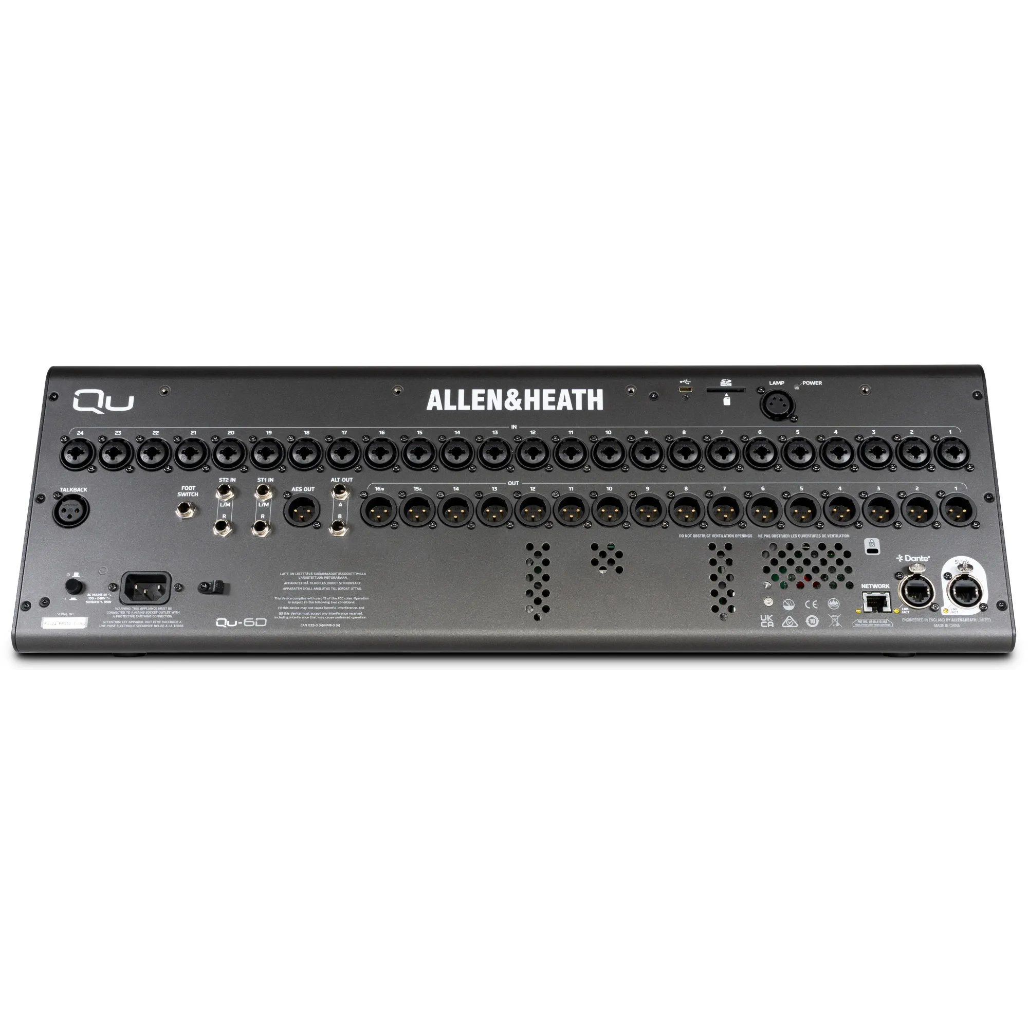 Allen & Heath QU-6 Dante Ψηφιακή Κονσόλα Ήχου