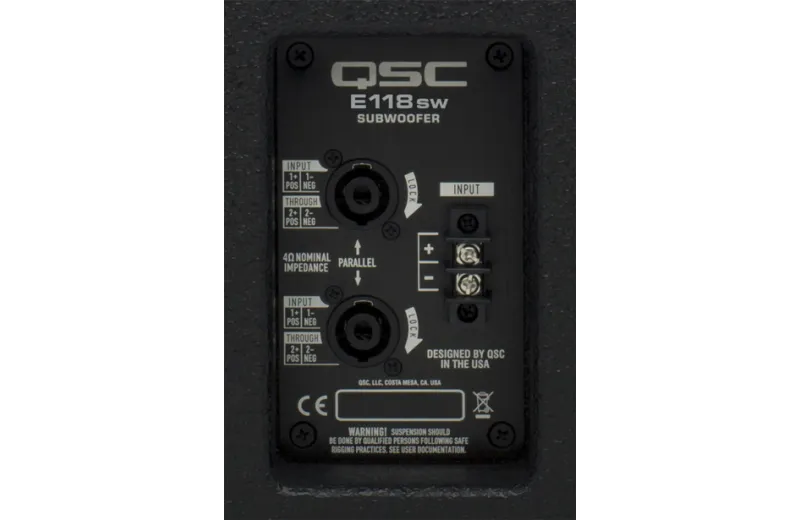 QSC E118SW Passive Subwoofer - Black