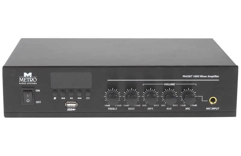 Metro Audio Systems Ενισχυτής PA-45BT Με Bluetooth