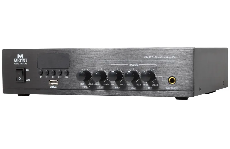 Metro Audio Systems Ενισχυτής PA-45BT Με Bluetooth