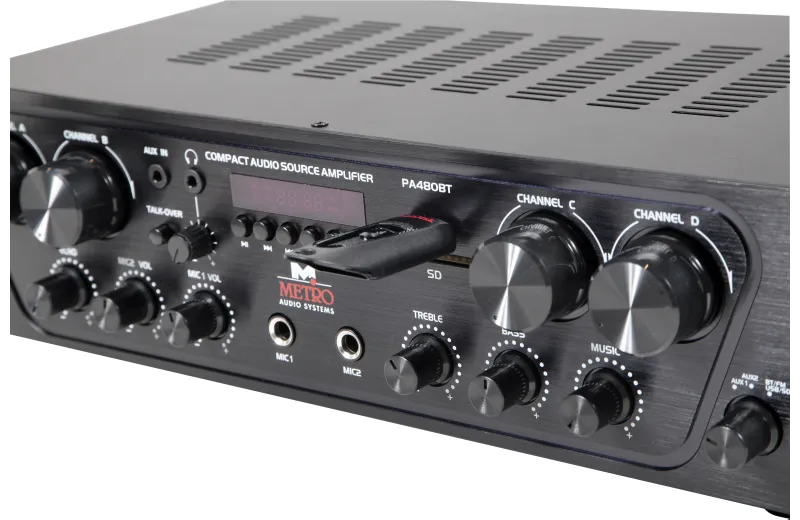 Metro Audio Systems Ενισχυτής PA-480BT Με Bluetooth