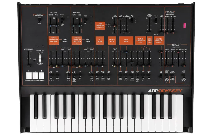 Arp Instruments  Odyssey Analog Synthesizer 37 Keys Orange Black