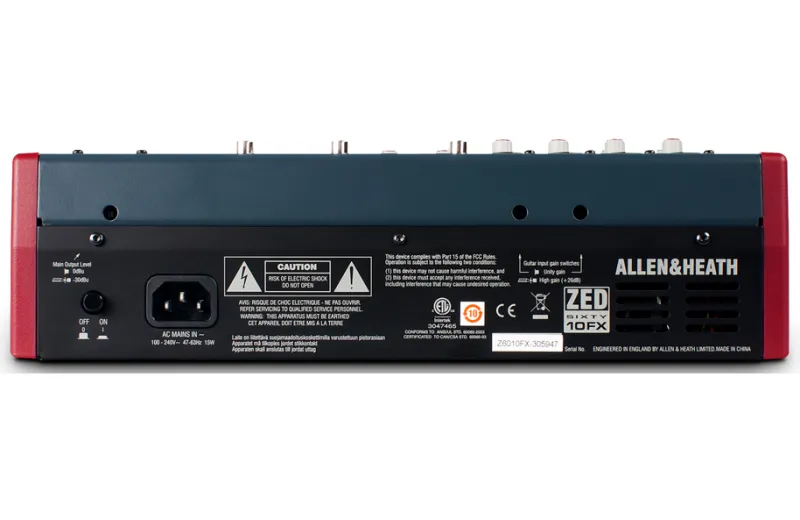Allen & Heath Zed 60-10FX Αναλογική Κονσόλα Ήχου