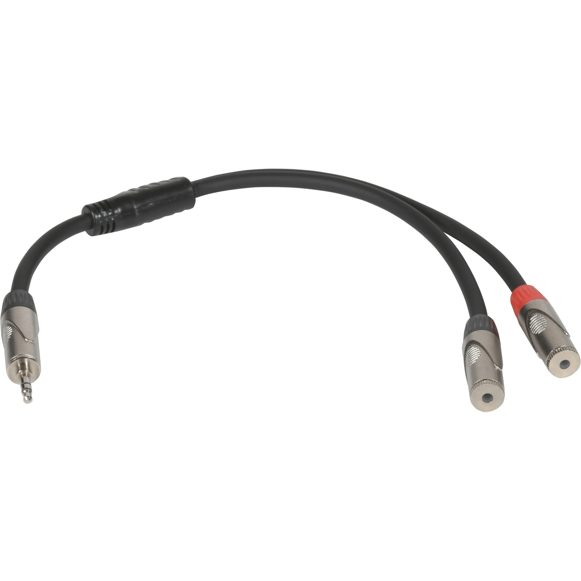 Metro Audio Systems PY-040 Καλώδιο Ήχου 1 x 3.5mm Mini Jack Stereo Αρσενικό Σε 2 x 3.5mm Mini Jack Stereo Θηλυκό 0.25m Μ