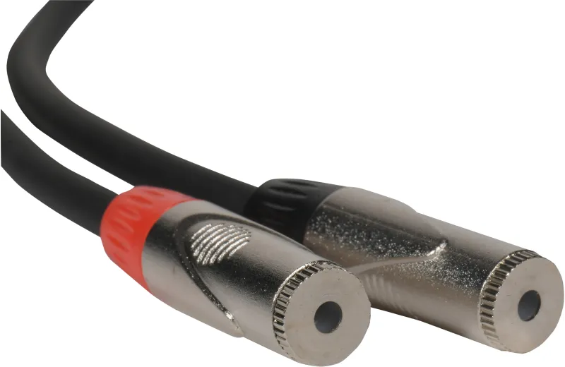 Metro Audio Systems PY-040 Καλώδιο Ήχου 1 x 3.5mm Mini Jack Stereo Αρσενικό Σε 2 x 3.5mm Mini Jack Stereo Θηλυκό 0.25m Μαύρο