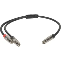 Metro Audio Systems PY-020 Audio Cable 1 RCA Male to 2 RCA Males 0.5m Black