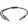 Metro Audio Systems PY-020 Καλώδιο Ήχου 1 RCA Αρσενικό Σε 2 RCA Αρσενικά 0.5m Μαύρο