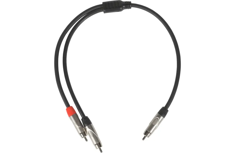Metro Audio Systems PY-020 Καλώδιο Ήχου 1 RCA Αρσενικό Σε 2 RCA Αρσενικά 0.5m Μαύρο