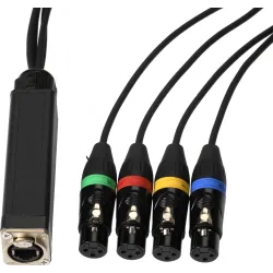 Metro RJ45 DMX FX4 RJ45 to 4 3-P XLR (f) cable 1m