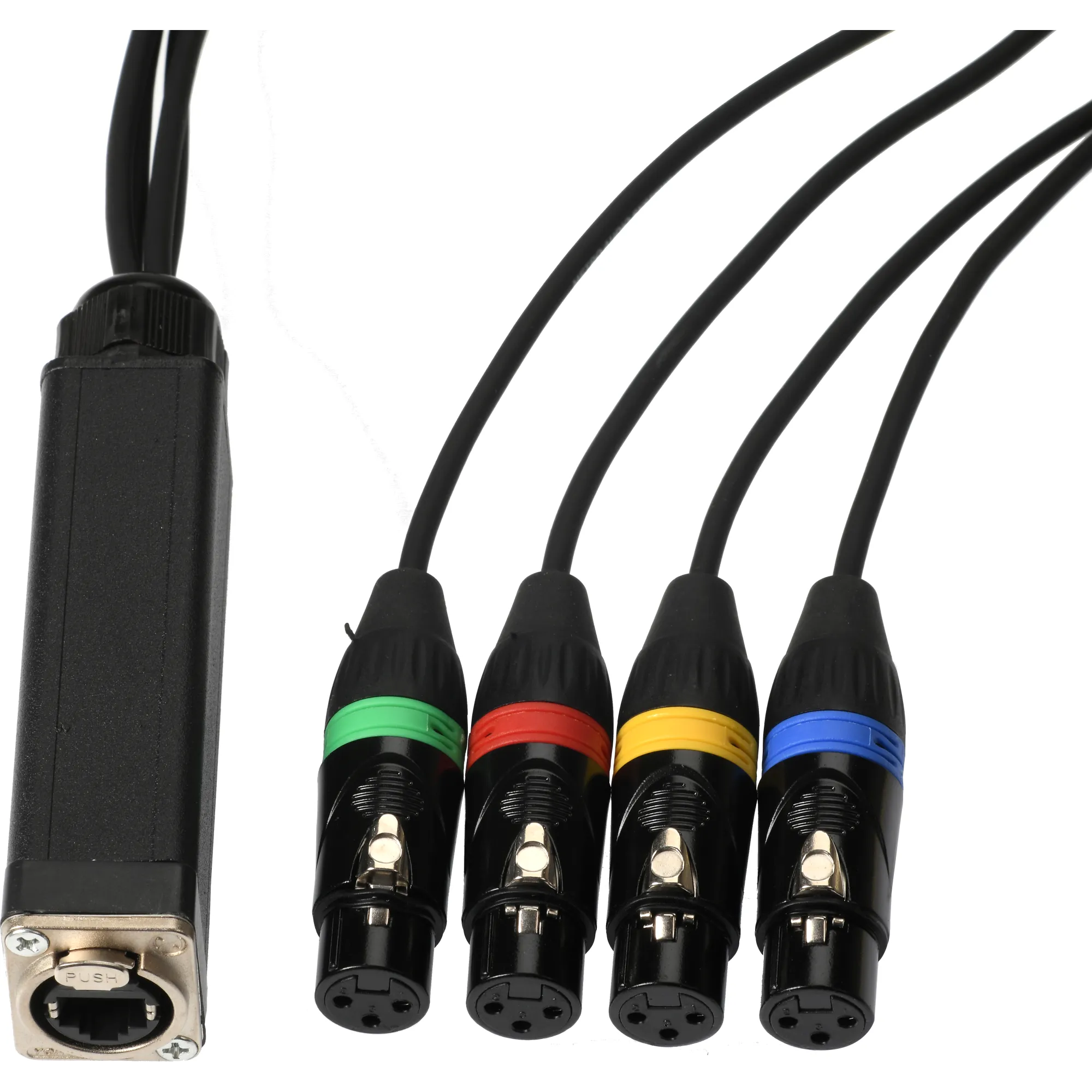Metro RJ45 DMX FX4 RJ45 to 4 3-P XLR (f) cable 1m