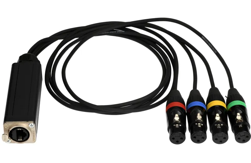 Metro RJ45 DMX FX4 RJ45 to 4 3-P XLR (f) cable 1m