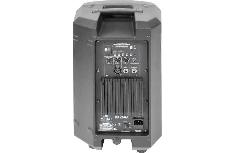 Metro Audio Systems ES208A Αυτοενισχυόμενο Ηχείο με Bluetooth - Μαύρο