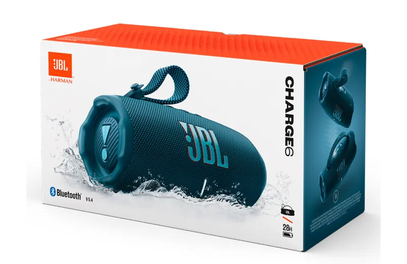 JBL Charge 6 Bluetooth Waterproof Speaker Blue