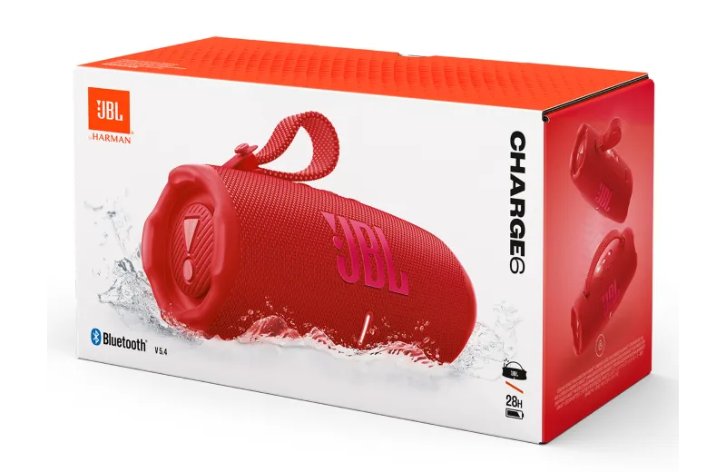 JBL Charge 6 Bluetooth Waterproof Speaker Red