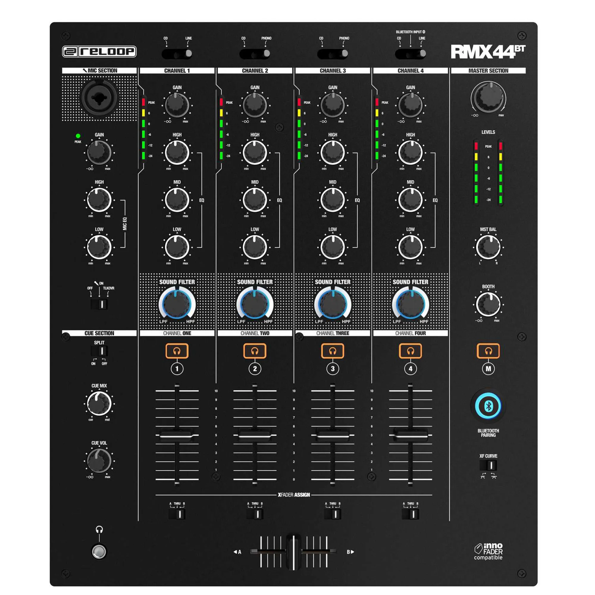 Reloop RMX-44 BT Bluetooth Dj Club Μίκτης Ήχου
