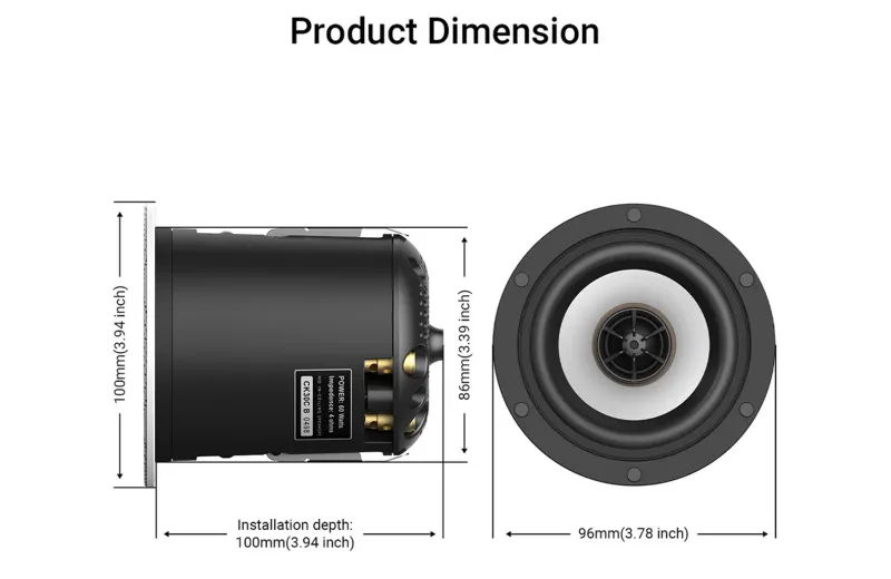 Arylic CK30C 3" 60W Coaxial HD In-ceiling Speaker