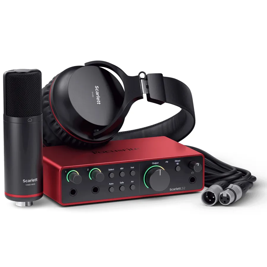 Focusrite 2I2 4TH GEN + Μικρόφωνο + Ακουστικά