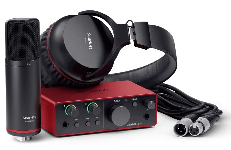 Focusrite Solo 4TH GEN+ with Mic + Headphones