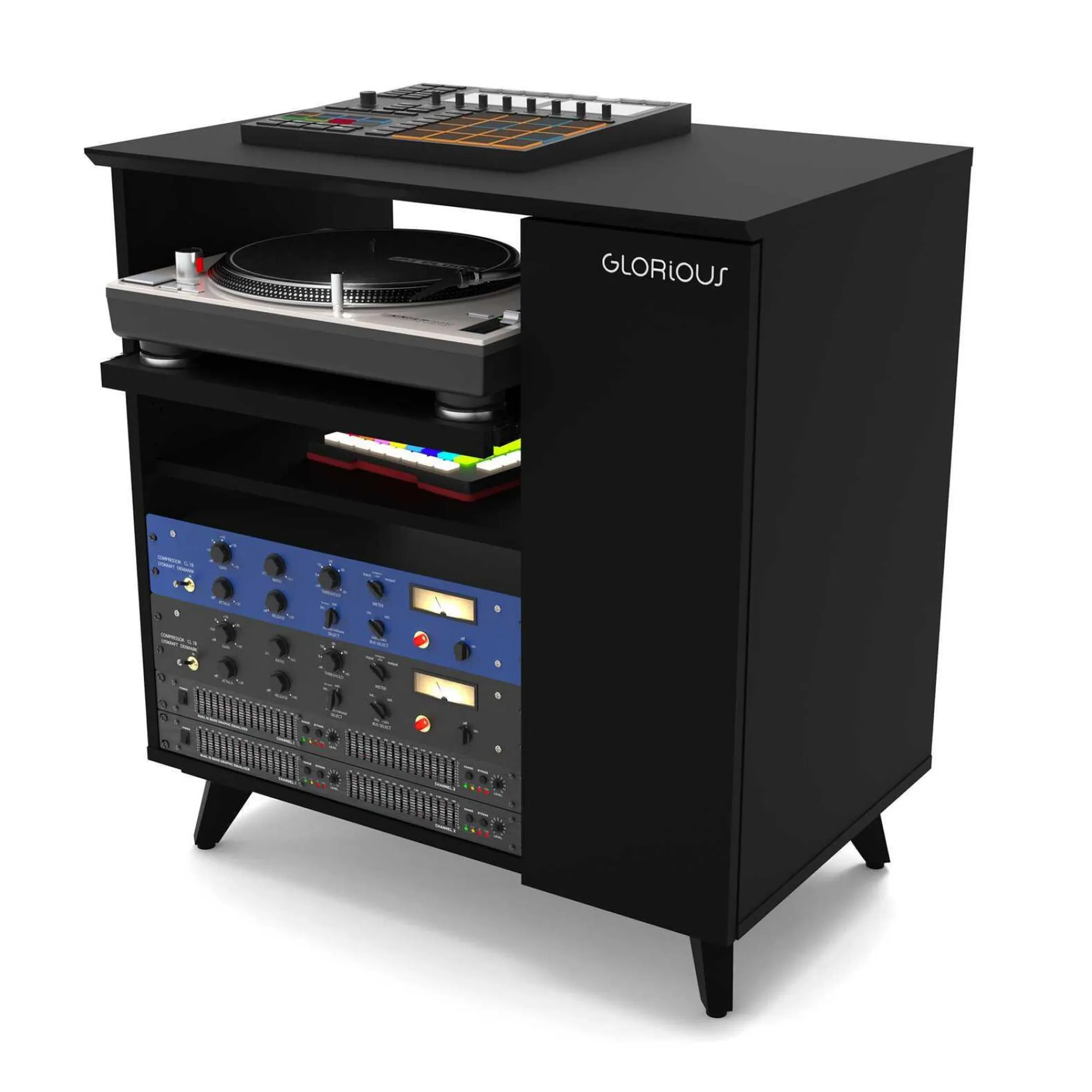 Glorious Modular Side Rack Μαύρο