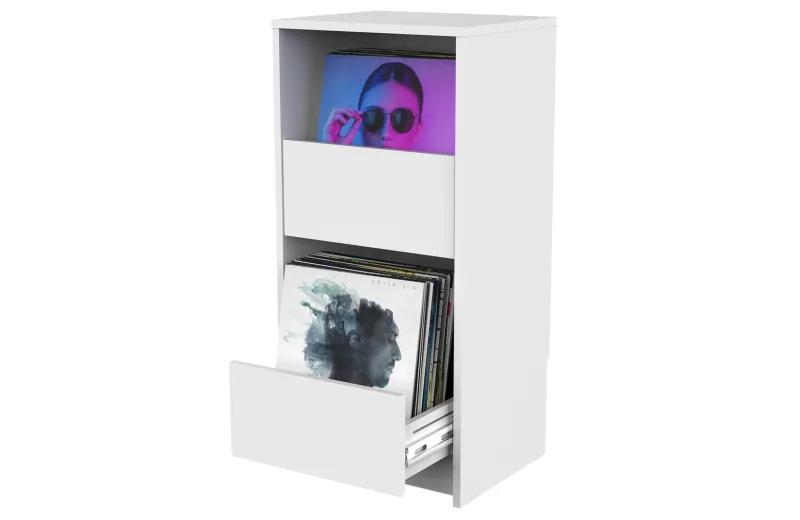 Glorious Vinyl Vault Modular Record Storage Cabinet - White