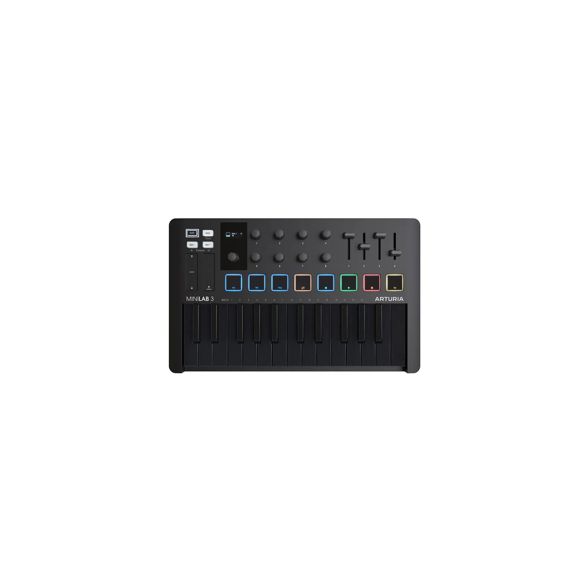 【moyuko】ARTURIA MiniLab 3 Deep Black Arturia MiniLab 3 Hybrid Keyboard Controller Deep Black