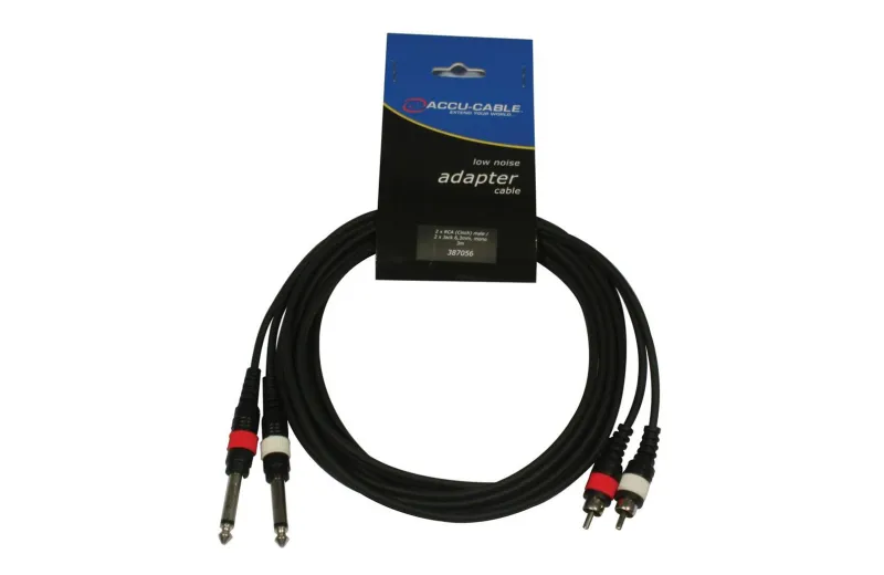 ACCU-CABLE AC-2R-2J6M/3 Cable 2 x RCA - 2 x 6,3mm Jack Mono, 3m