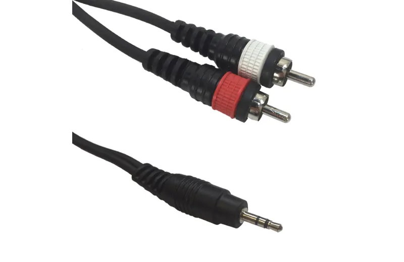 ACCU-CABLE AC-J3S-2RM/1,5 Cable 3,5mm Mini Jack Stereo - 2 x RCA 1,5m