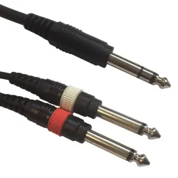 ACCU-CABLE AC-J6S-2J6M/3 Καλώδιο 1 x 6,3mm Jack Stereo- 2 x 6,3mm Jack Mono 3m
