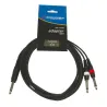 ACCU-CABLE AC-J6S-2J6M/3 Cable 1 x 6,3mm Jack Stereo- 2 x 6,3mm Jack Mono 3m