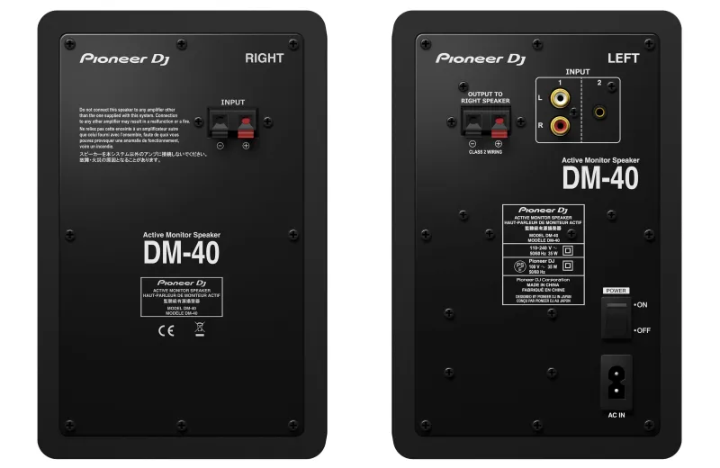 PIONEER DJ DM-40 BLACK (PAIR)