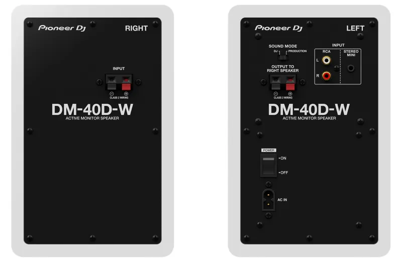 Pioneer DJ DM-40D-W Active Studio Monitors - White