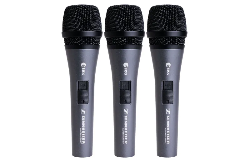 Sennheiser E-835-S-3-Pack Σετ Τριών Μικροφώνων