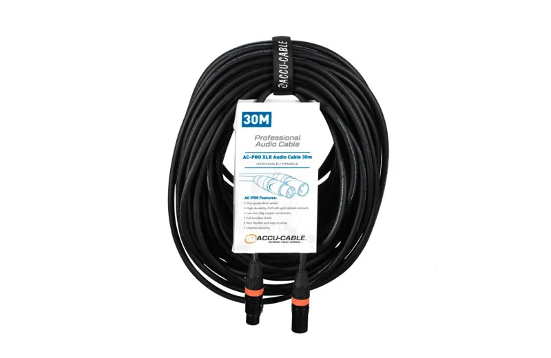ACCU-CABLE AC-PRO Καλώδιο 3-pin XLR Αρσενικό - 3-pin XLR Θηλυκό 30m