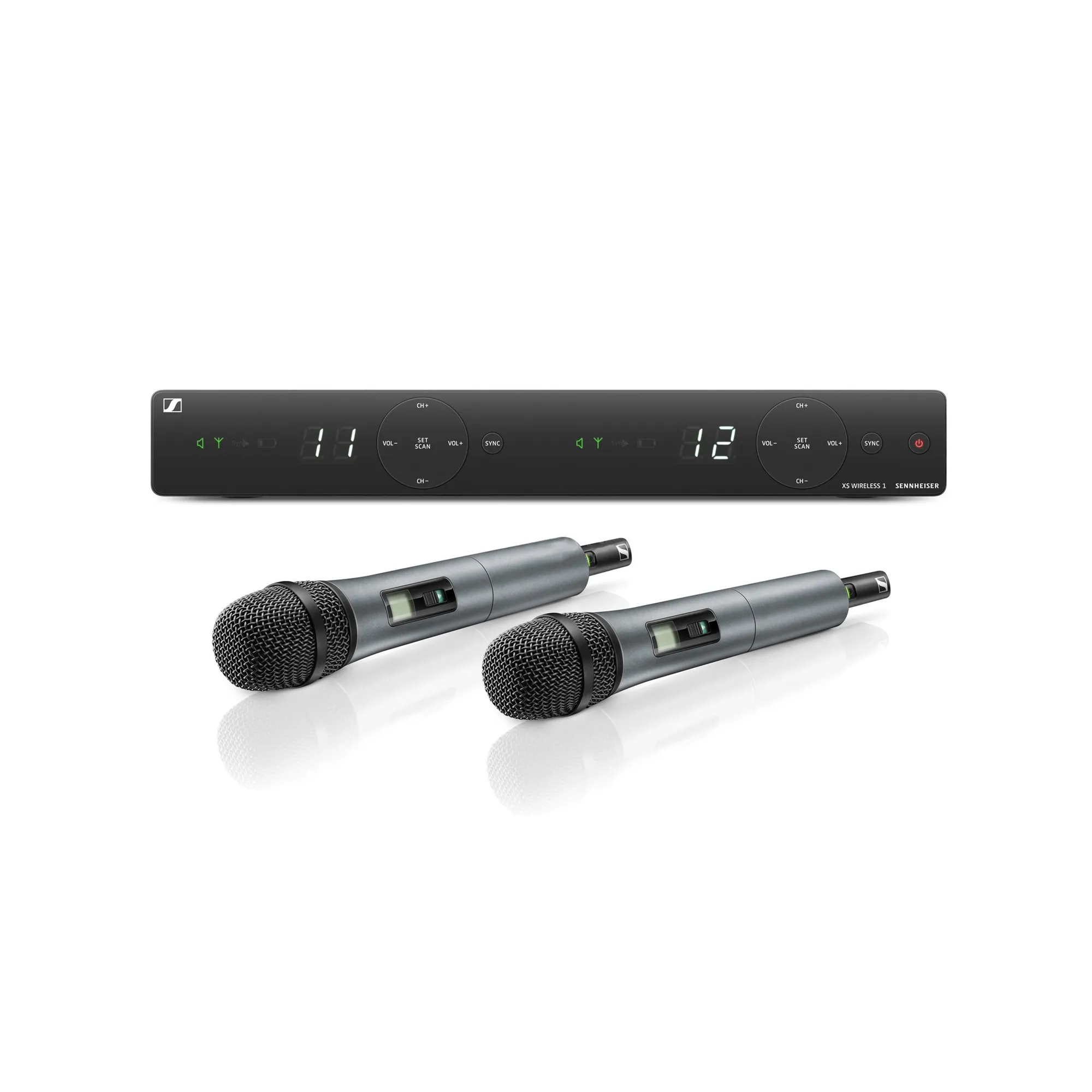 Sennheiser XSW-1-825-Dual-B Dual Wireless Handheld Microphone Set