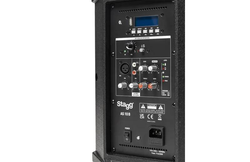 Stagg AS10B  Aυτοενισχυόμενο Ηχείο Μπαταρίας με Aσύρματο Mικρόφωνο