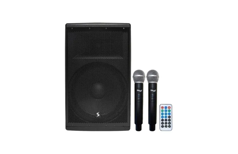 Stagg AS15B Battery powered speaker with Wireless Microphones