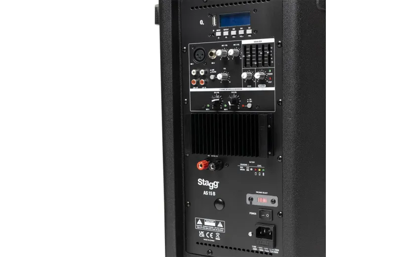 Stagg AS15B Battery powered speaker with Wireless Microphones