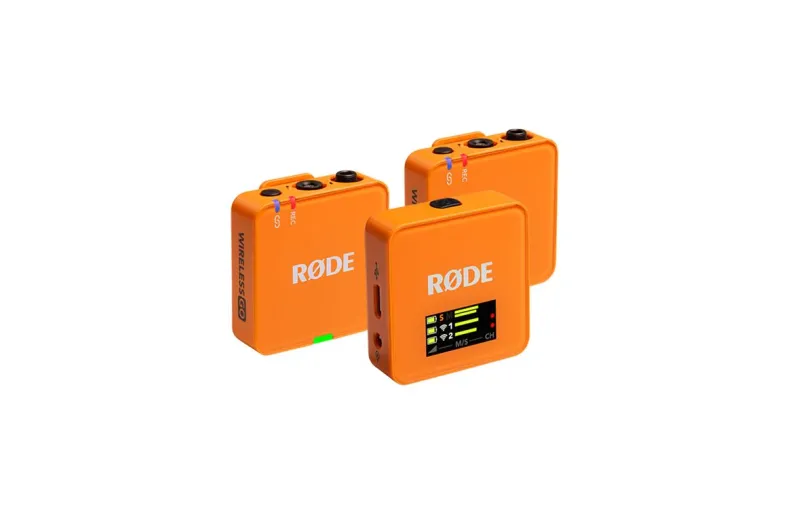 RODE Wireless GO 3RD GEN Orange Ασύρματο Μικρόφωνο Πέτου (Σετ)