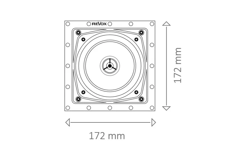 REVOX I52 Ηχείο τοίχου τετράγωνο - Λευκό